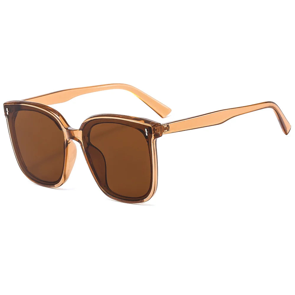 OIMG Vintage Square Oversized Sunglasses UV400 Protection Clean Vanilla Store
