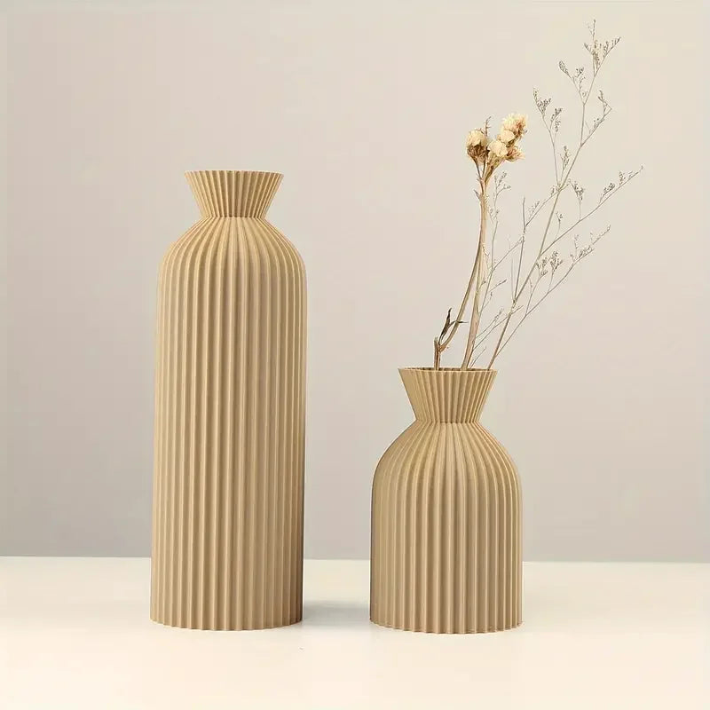 Elegant Black Plastic Vase - Boho Chic Centerpiece Clean Vanilla Store
