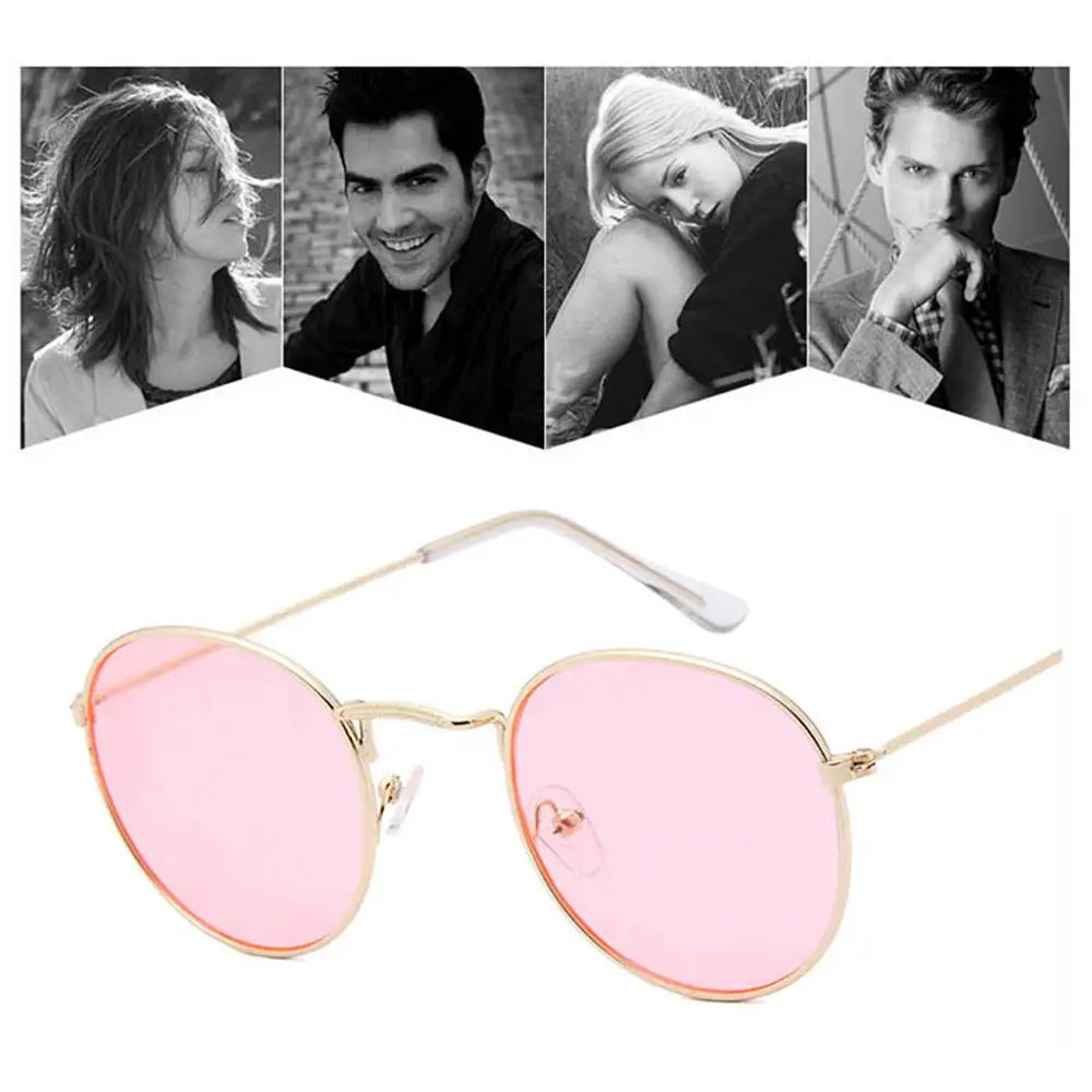 Vintage Round Sunglasses for Retro UV Protection Clean Vanilla Store