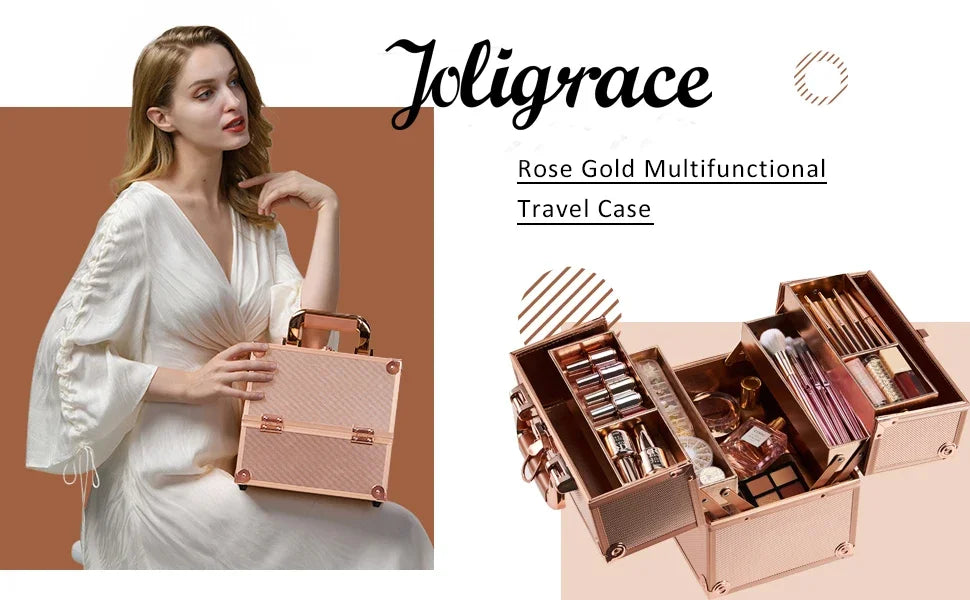 Makeup Case Portable Travel Organizer for Women Clean Vanilla Store