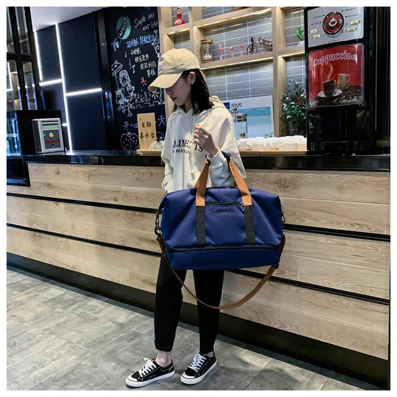 Large Capacity Travel Gym Bag Waterproof Design Clean Vanilla Store