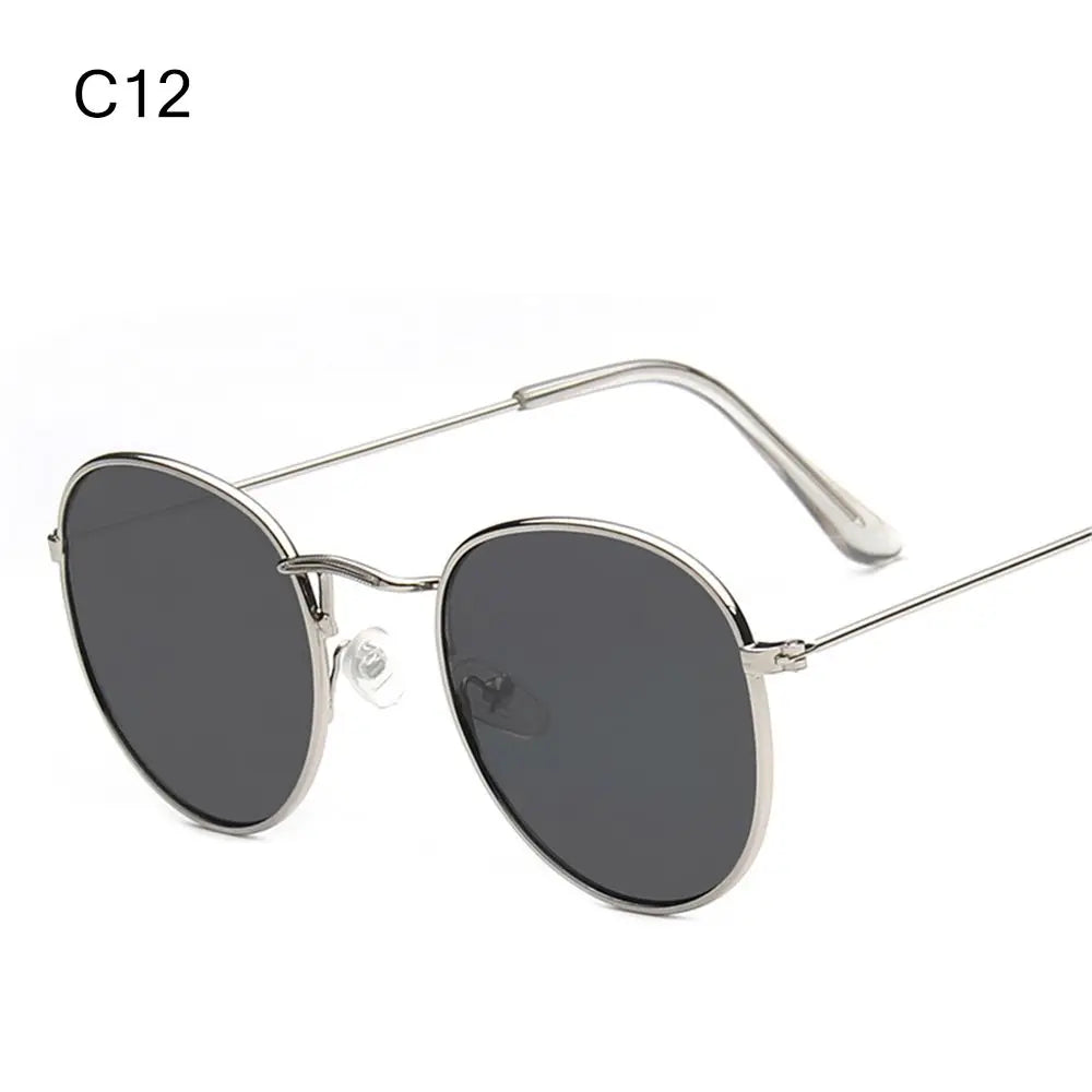 Vintage Round Sunglasses for Retro UV Protection Clean Vanilla Store