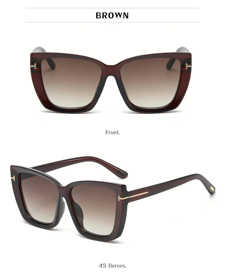 Brand Designer Cat Eye Sunglasses Women Vintage 2024 Clean Vanilla Store