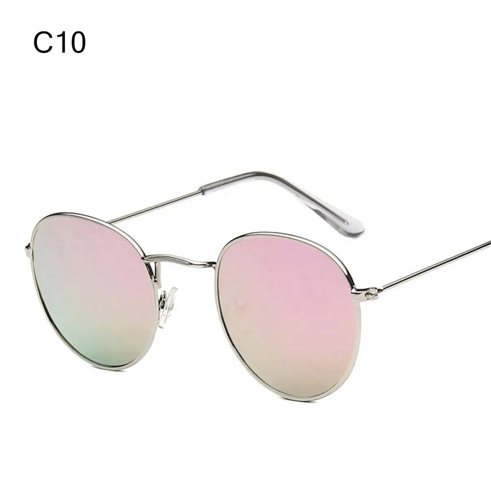 Vintage Round Sunglasses for Retro UV Protection Clean Vanilla Store