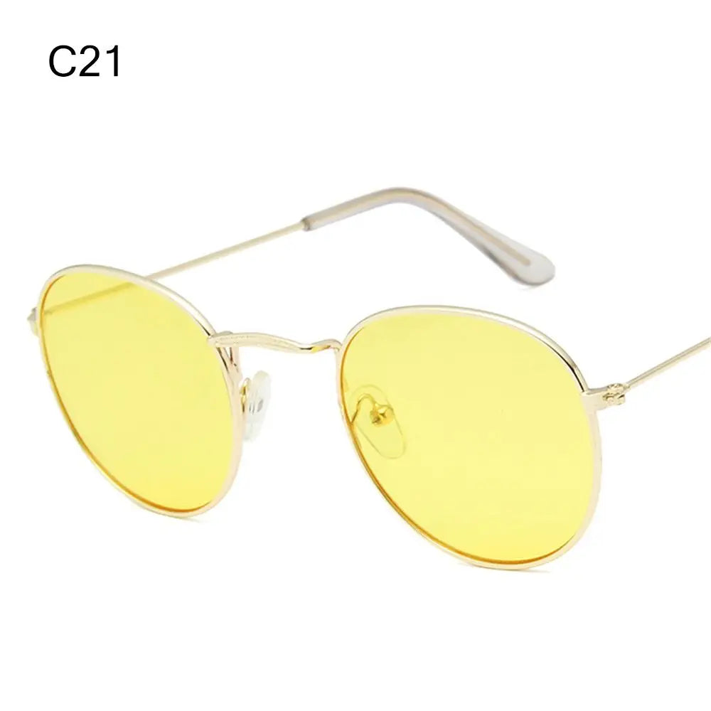 Vintage Round Sunglasses for Retro UV Protection Clean Vanilla Store