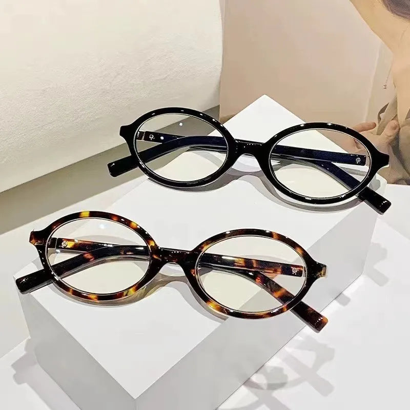 Y2K Oval Anti Blue Light Blocking Glasses for Women Clean Vanilla Store