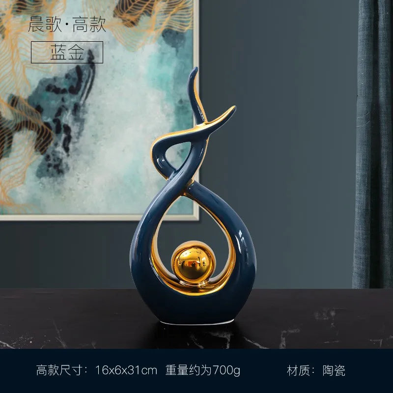Nordic Luxury Abstract Living Room Statue Gift Clean Vanilla Store