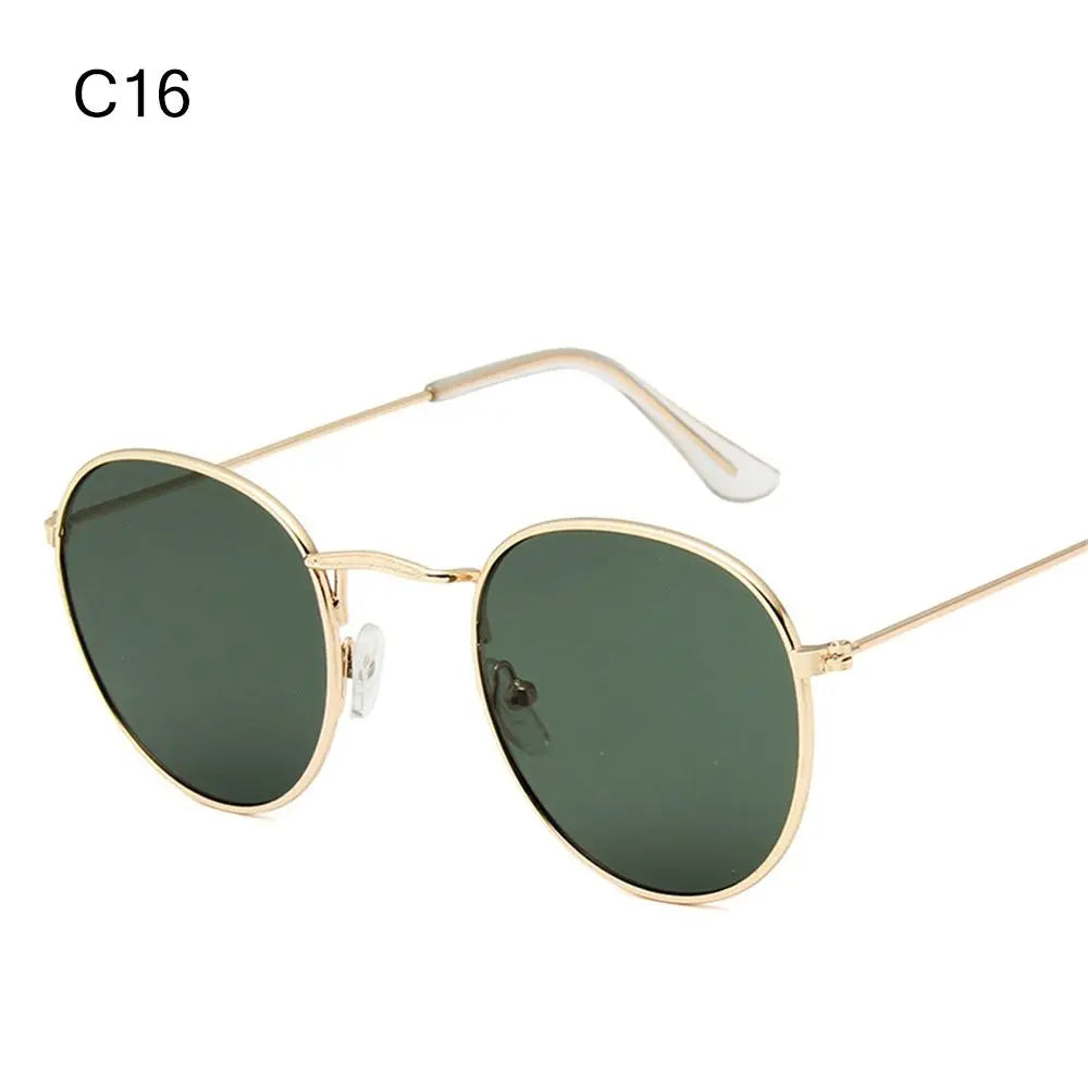 Vintage Round Sunglasses for Retro UV Protection Clean Vanilla Store