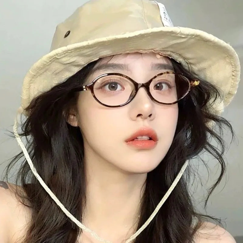 Y2K Oval Anti Blue Light Blocking Glasses for Women Clean Vanilla Store