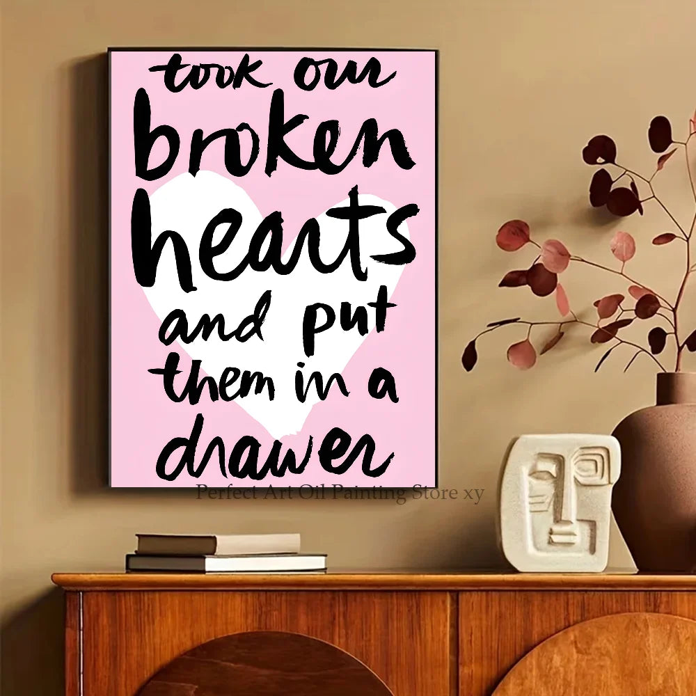 Maximalist Colorful Pink Love Poster Print Decor Clean Vanilla Store