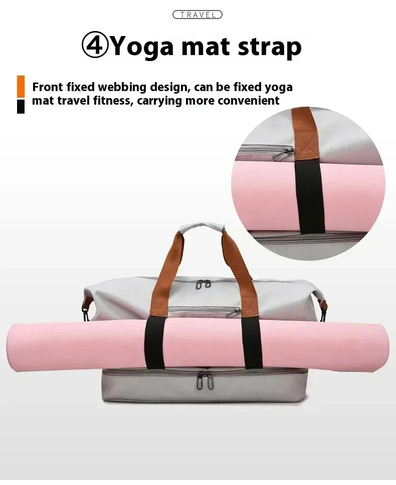 Large Capacity Travel Gym Bag Waterproof Design Clean Vanilla Store