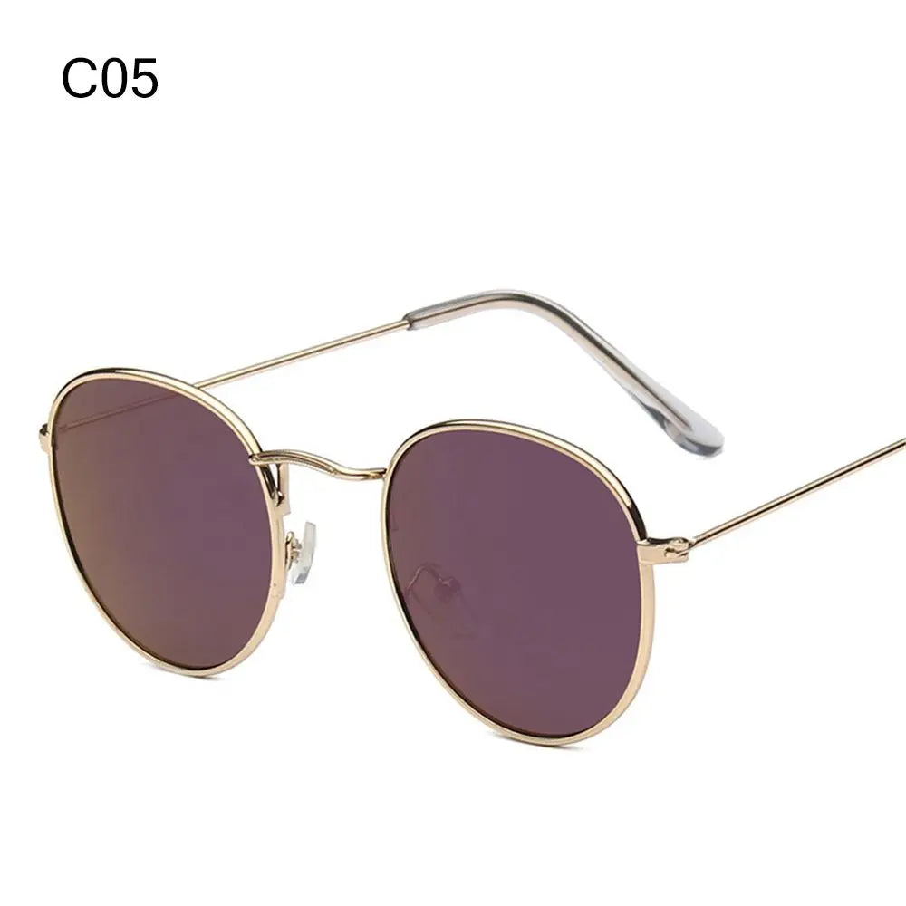 Vintage Round Sunglasses for Retro UV Protection Clean Vanilla Store