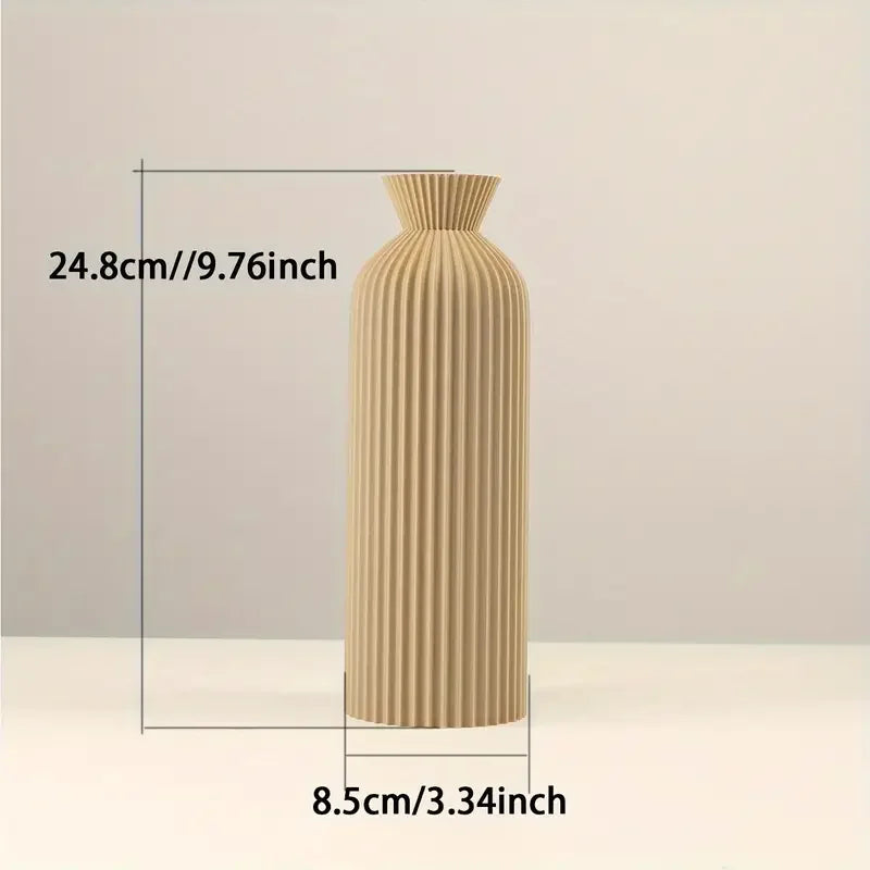 Elegant Black Plastic Vase - Boho Chic Centerpiece Clean Vanilla Store