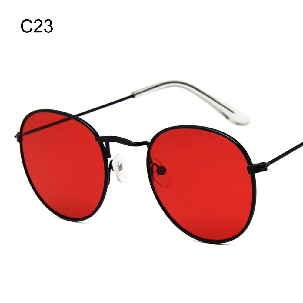 Vintage Round Sunglasses for Retro UV Protection Clean Vanilla Store