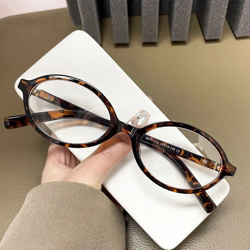 Y2K Oval Anti Blue Light Blocking Glasses for Women Clean Vanilla Store