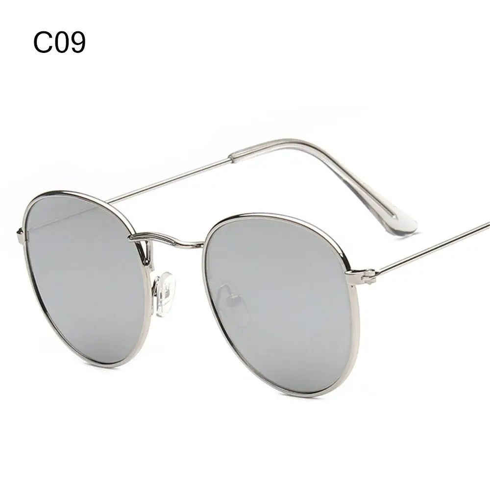 Vintage Round Sunglasses for Retro UV Protection Clean Vanilla Store