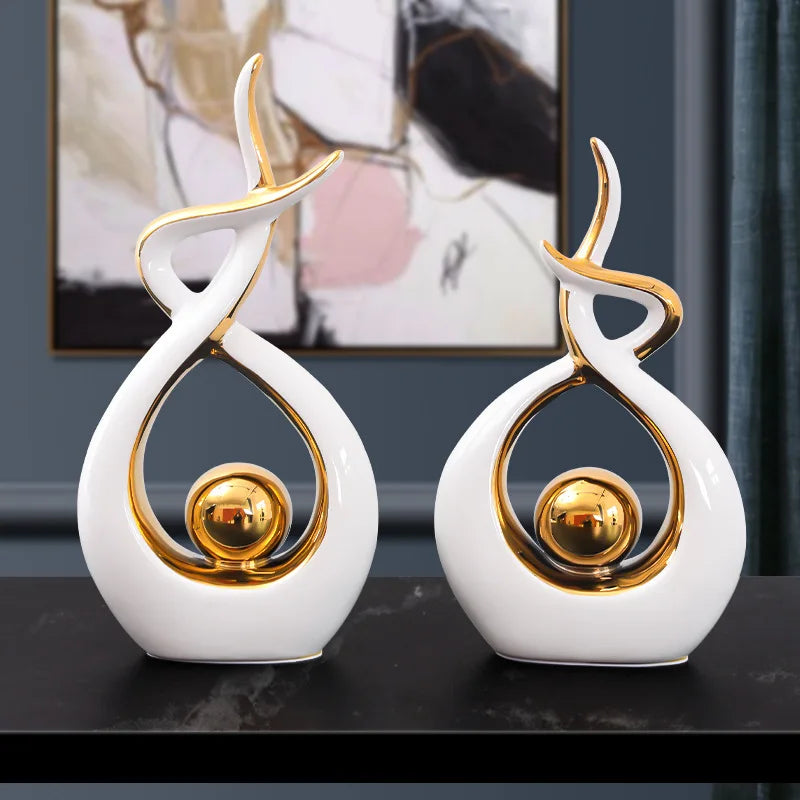 Nordic Luxury Abstract Living Room Statue Gift Clean Vanilla Store
