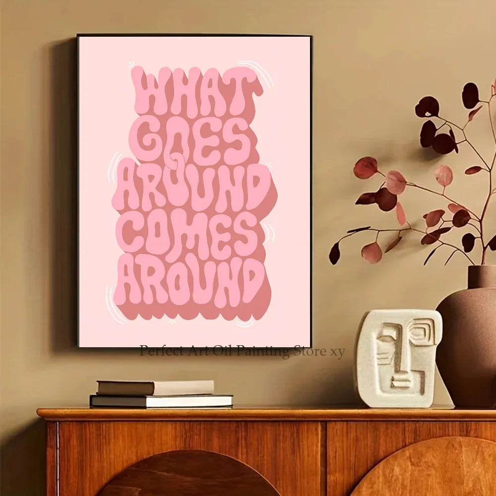 Maximalist Colorful Pink Love Poster Print Decor Clean Vanilla Store