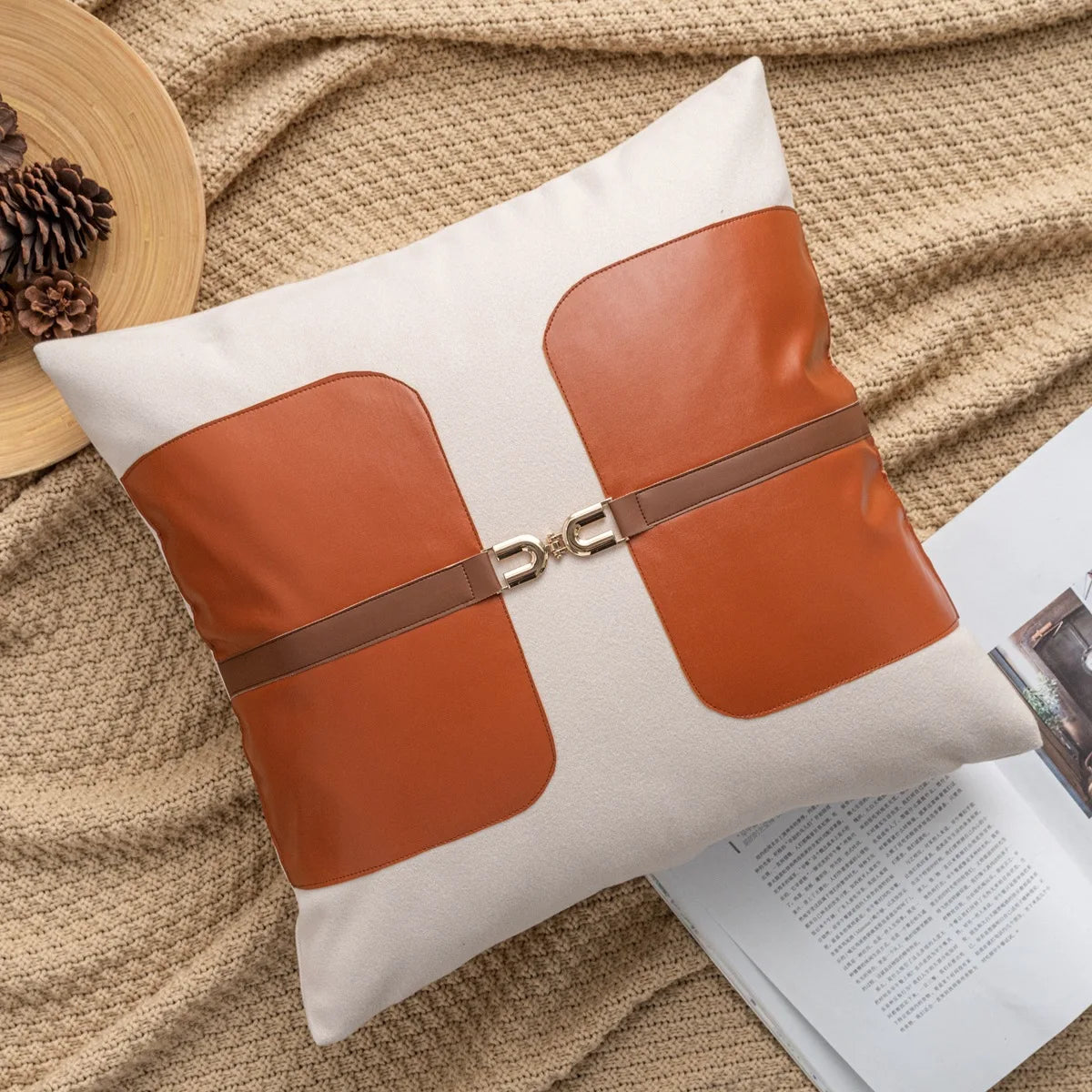 Luxury Creative Horse PU Leather Cushion Cover Clean Vanilla Store