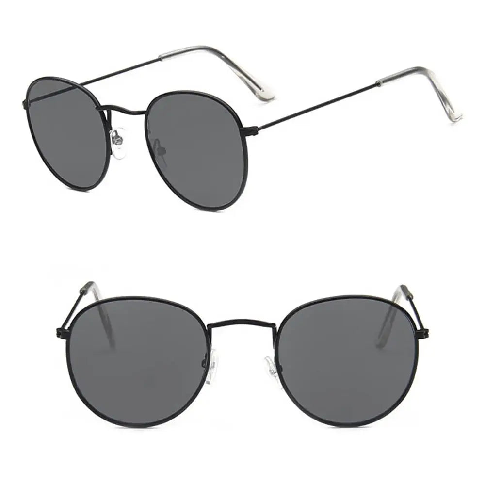 Vintage Round Sunglasses for Retro UV Protection Clean Vanilla Store