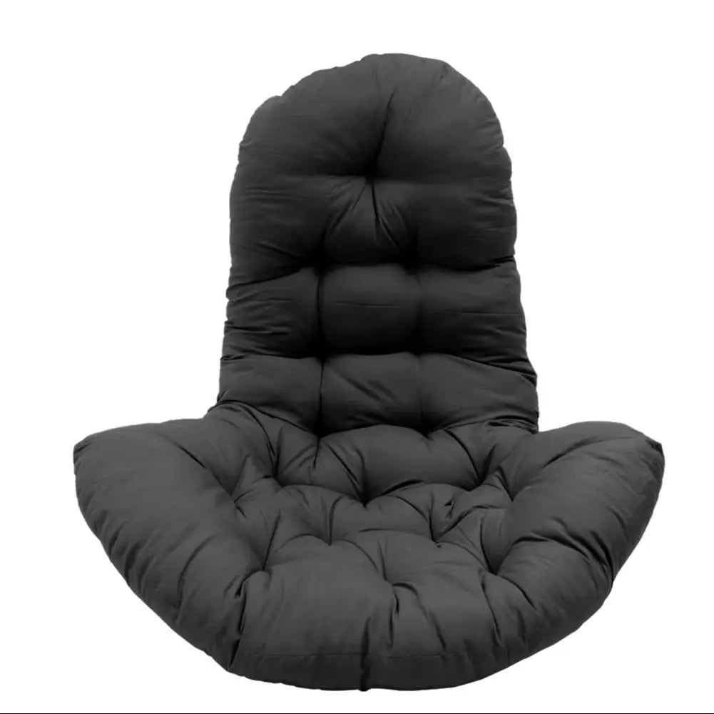 Hanging Egg Chair Thick Cushion Pad Black Comfort Clean Vanilla Store