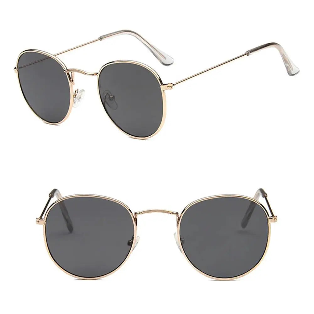Vintage Round Sunglasses for Retro UV Protection Clean Vanilla Store