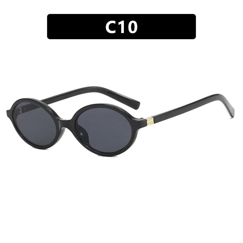 Vintage Oval Sunglasses for Women UV400 Luxury Clean Vanilla Store