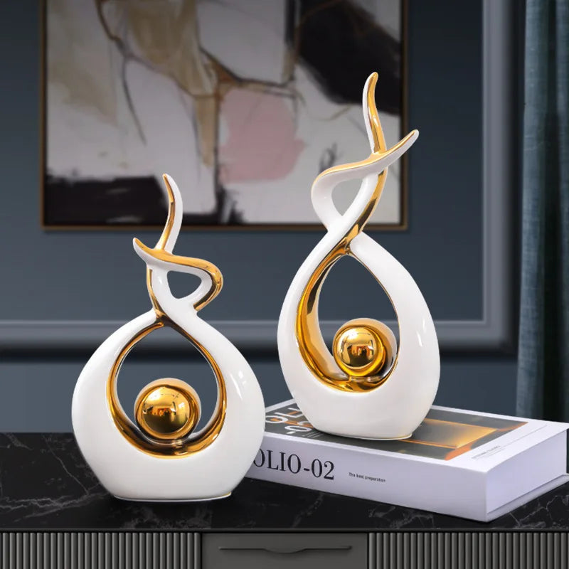 Nordic Luxury Abstract Living Room Statue Gift Clean Vanilla Store