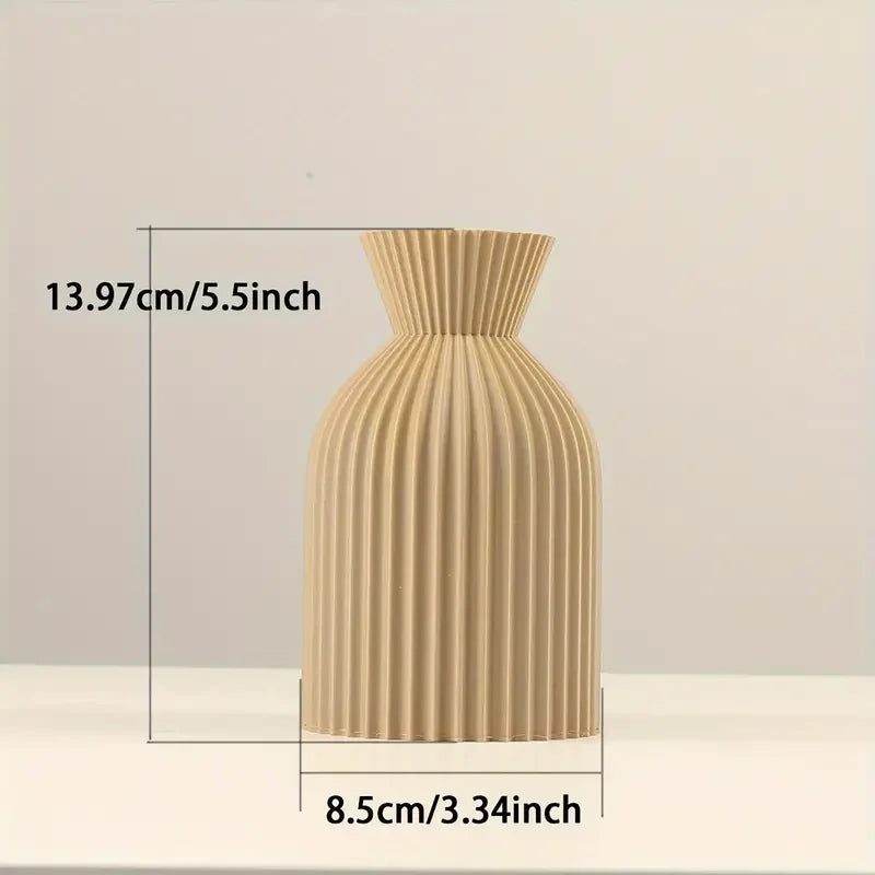 Elegant Black Plastic Vase - Boho Chic Centerpiece Clean Vanilla Store