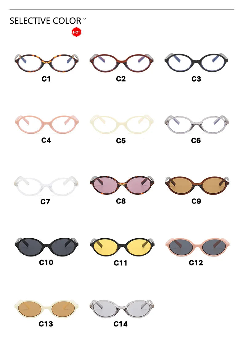 Vintage Oval Sunglasses for Women UV400 Luxury Clean Vanilla Store