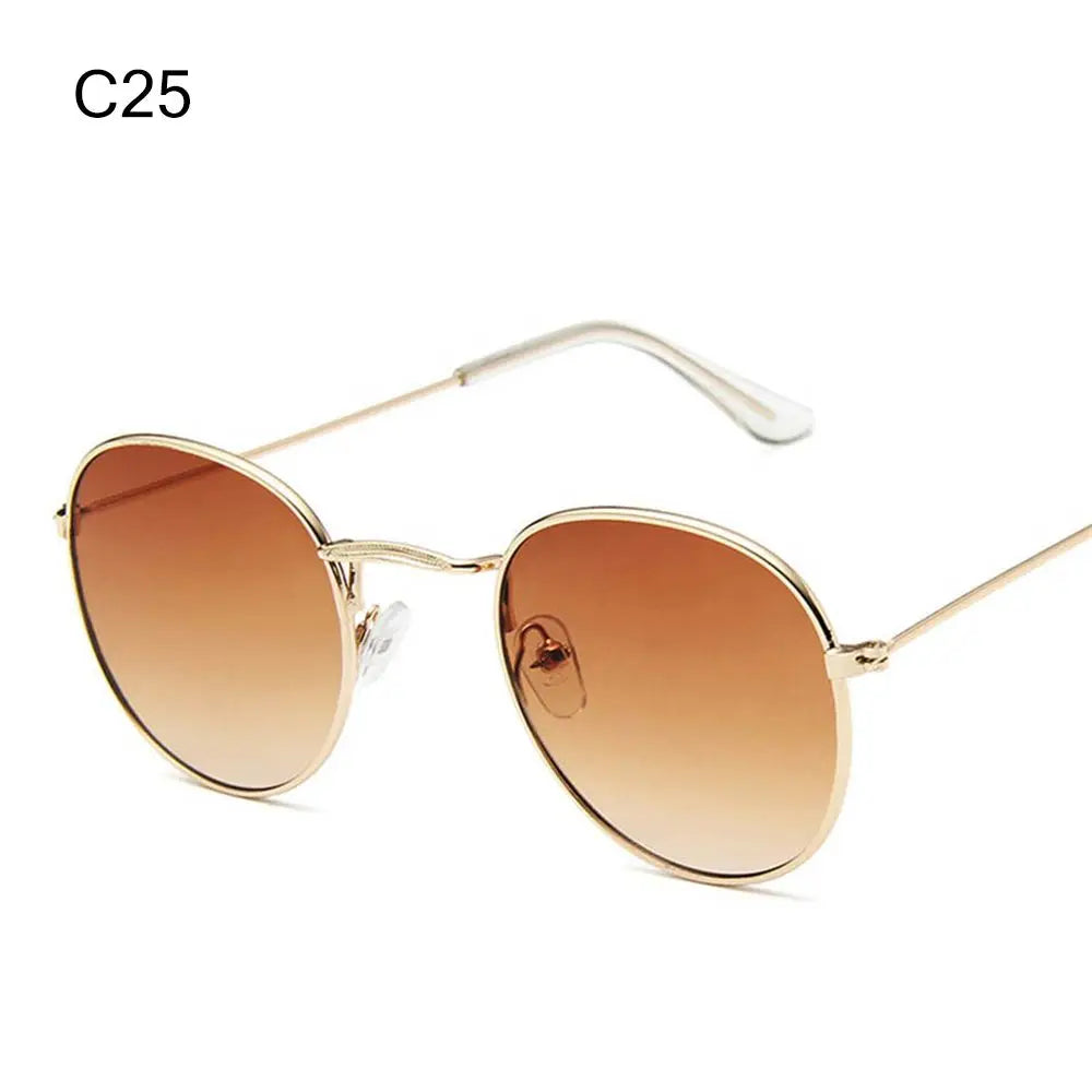Vintage Round Sunglasses for Retro UV Protection Clean Vanilla Store