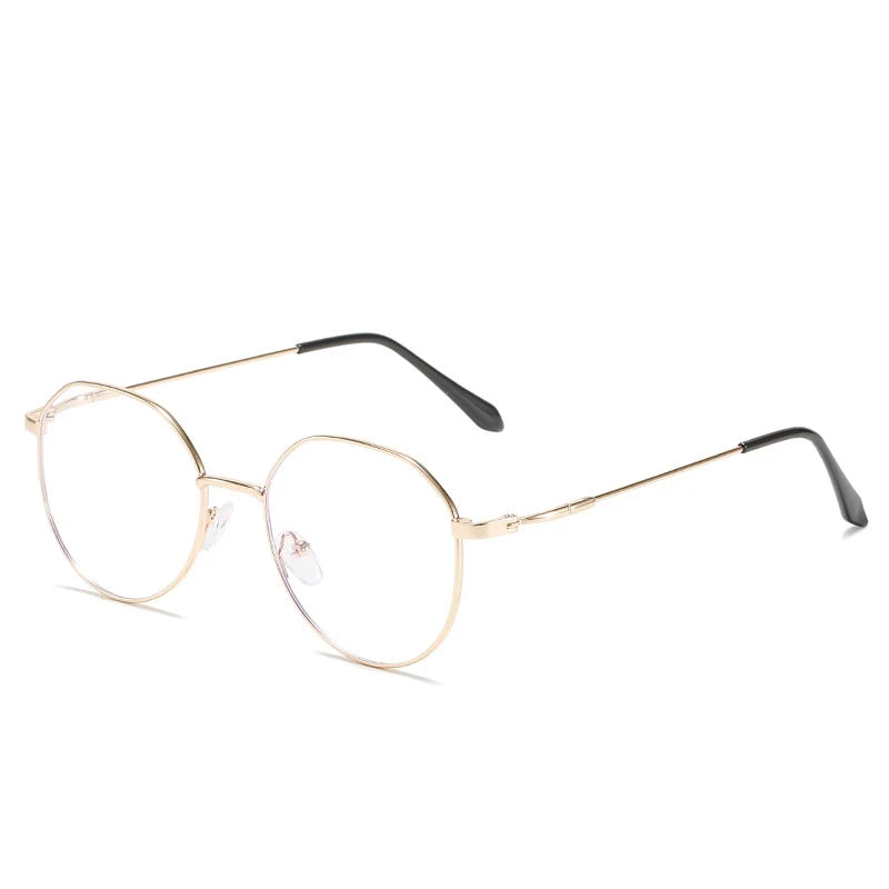 Metal Round Anti Blue Light Glasses Classic Style Clean Vanilla Store