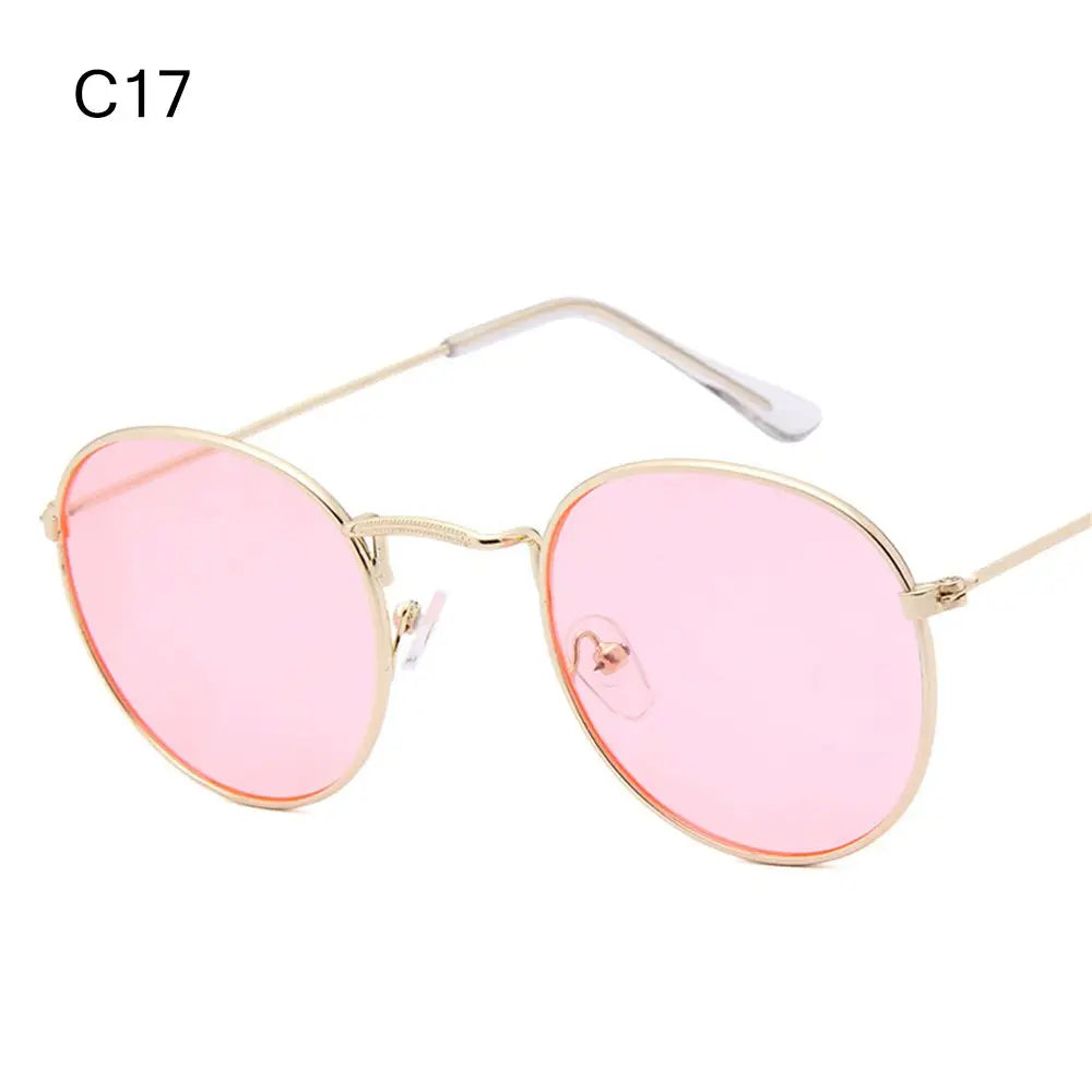 Vintage Round Sunglasses for Retro UV Protection Clean Vanilla Store