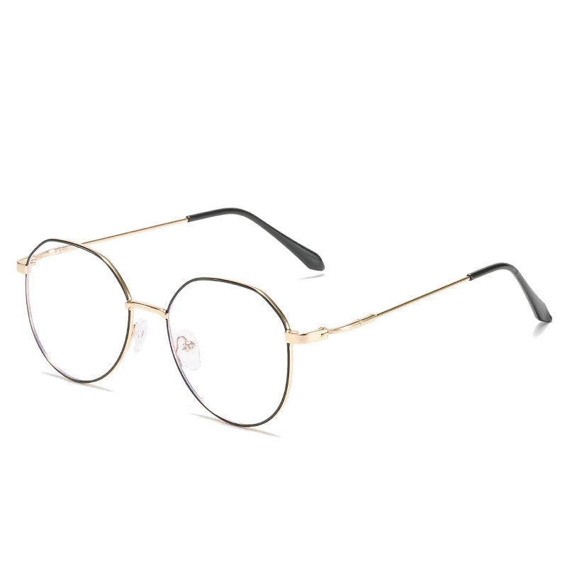 Metal Round Anti Blue Light Glasses Classic Style Clean Vanilla Store