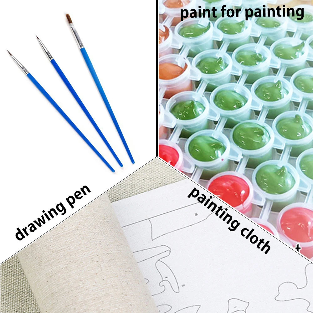 Modern Paint By Numbers Hydrangea Art Kit Clean Vanilla Store