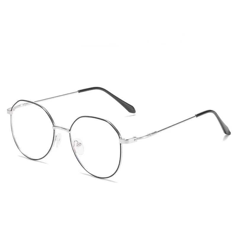Metal Round Anti Blue Light Glasses Classic Style Clean Vanilla Store
