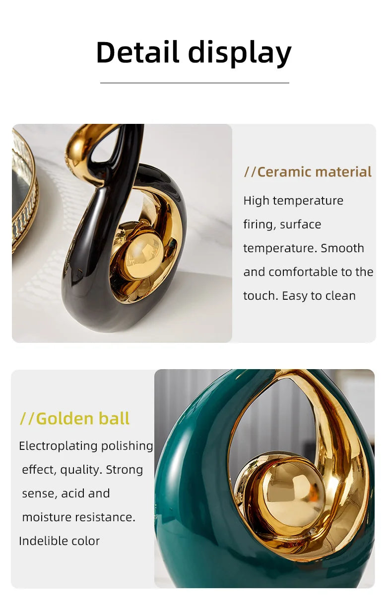Nordic Luxury Abstract Living Room Statue Gift Clean Vanilla Store