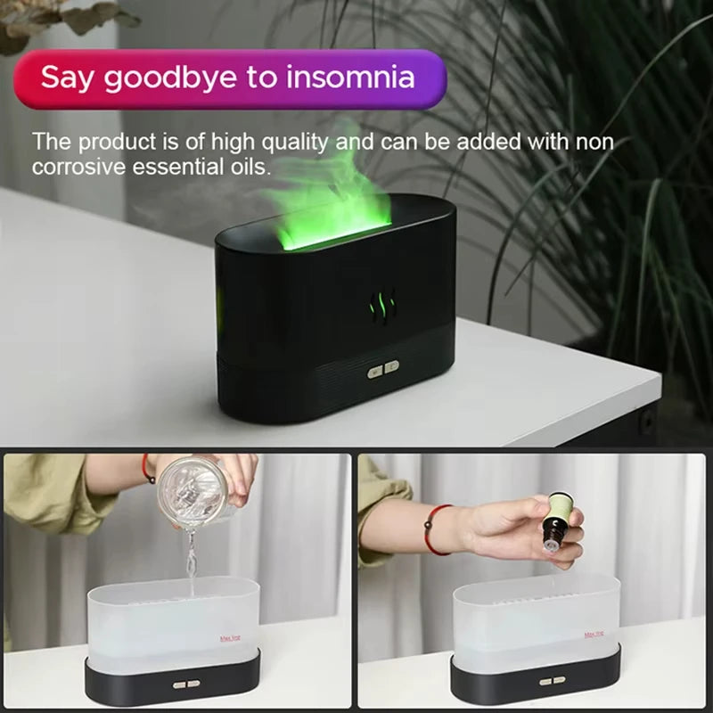 Vissko Aroma Flame Diffuser 180ML with Night Light Clean Vanilla Store