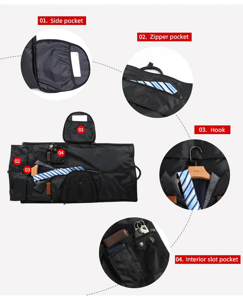 Large Capacity Men's Hand Luggage Bag XM137 Clean Vanilla Store