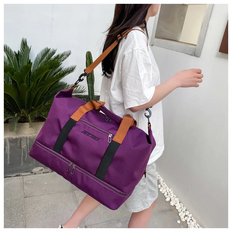 Large Capacity Travel Gym Bag Waterproof Design Clean Vanilla Store