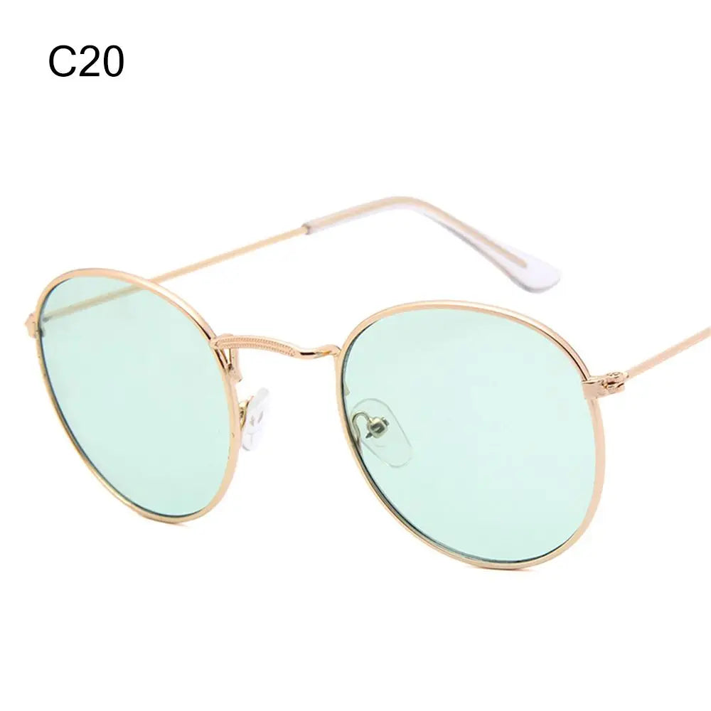 Vintage Round Sunglasses for Retro UV Protection Clean Vanilla Store