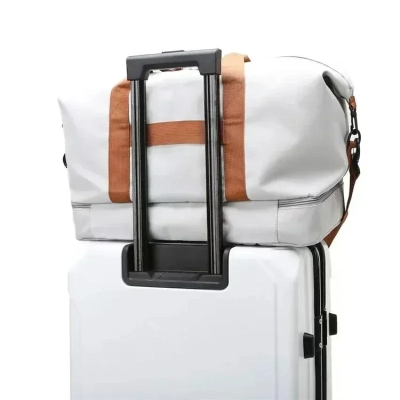Large Capacity Travel Gym Bag Waterproof Design Clean Vanilla Store