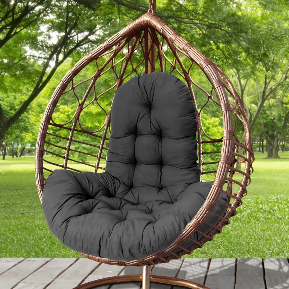Hanging Egg Chair Thick Cushion Pad Black Comfort Clean Vanilla Store