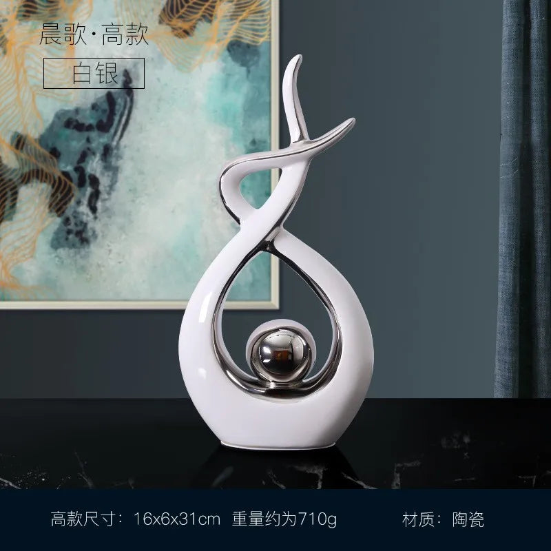 Nordic Luxury Abstract Living Room Statue Gift Clean Vanilla Store
