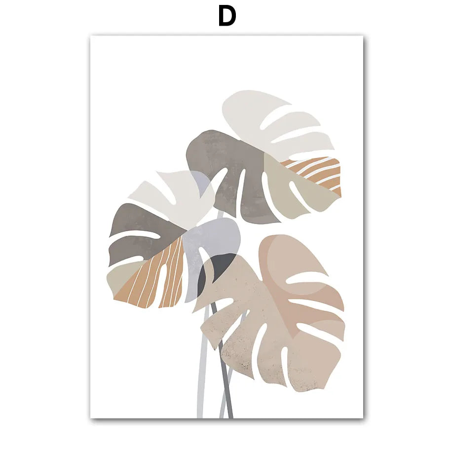 Bohemian Sun Leaf Geometry Canvas Prints - Set of 2 Clean Vanilla Store