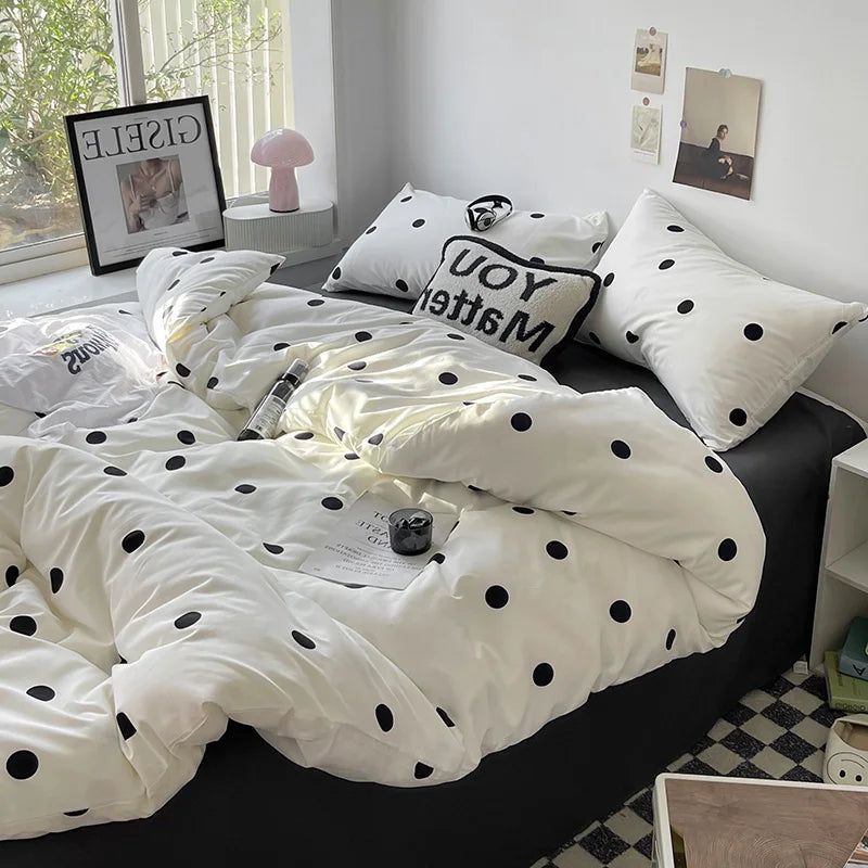 Striped Duvet Set with Pillows for Year-Round Comfort - 3 Piece Clean Vanilla Store