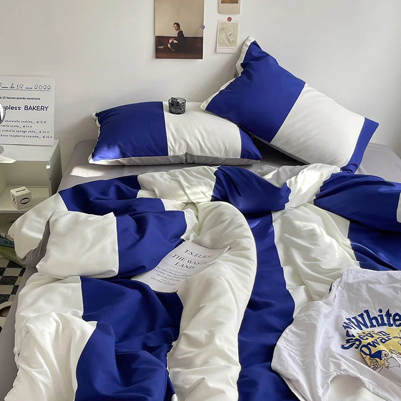 Striped Duvet Set with Pillows for Year-Round Comfort - 3 Piece Clean Vanilla Store