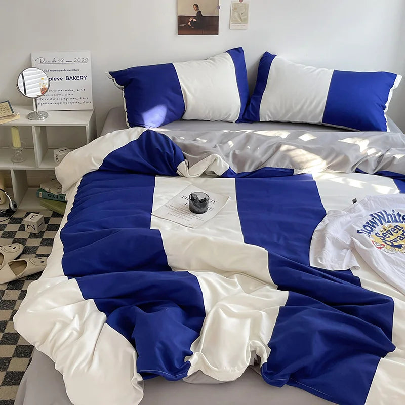 Striped Duvet Set with Pillows for Year-Round Comfort - 3 Piece Clean Vanilla Store