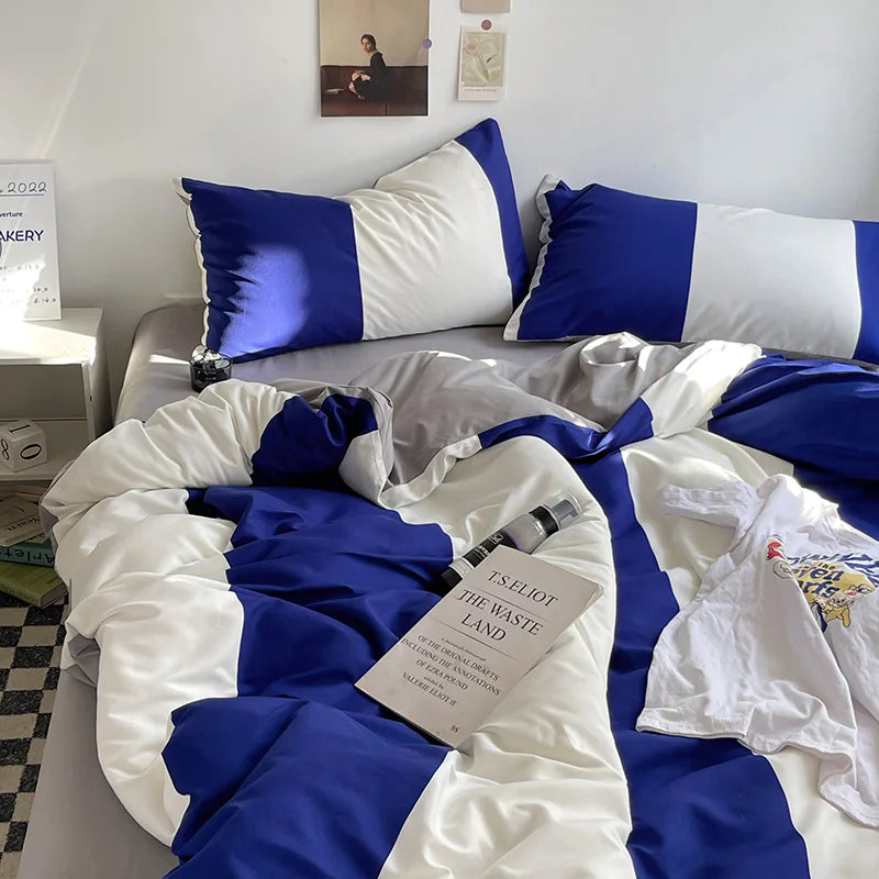 Striped Duvet Set with Pillows for Year-Round Comfort - 3 Piece Clean Vanilla Store