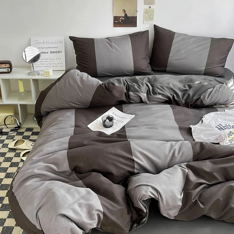 Striped Duvet Set with Pillows for Year-Round Comfort - 3 Piece Clean Vanilla Store